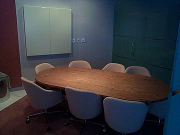 Glass walls conference room
